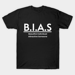 BIAS Meaning Word Art Design T-Shirt